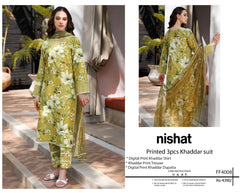 Nishat Printed 3pcs Khaddar Suit